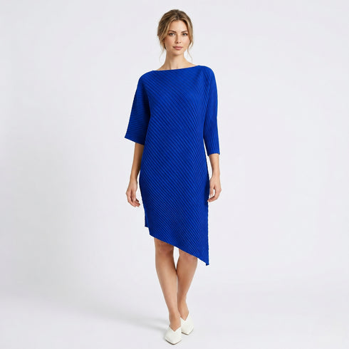 Pleated Asymmetrical Dress