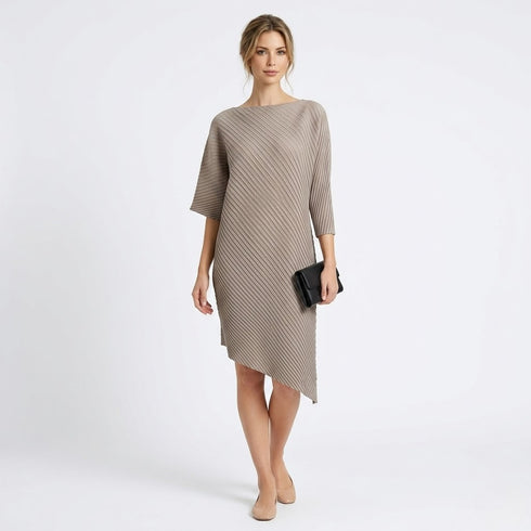 Pleated Asymmetrical Dress