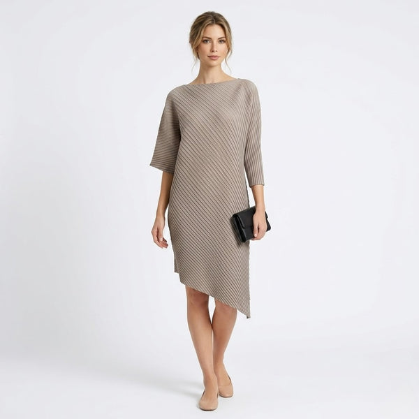 Pleated Asymmetrical Dress