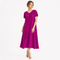 Textured Short Sleeve Midi Dress- DR1118
