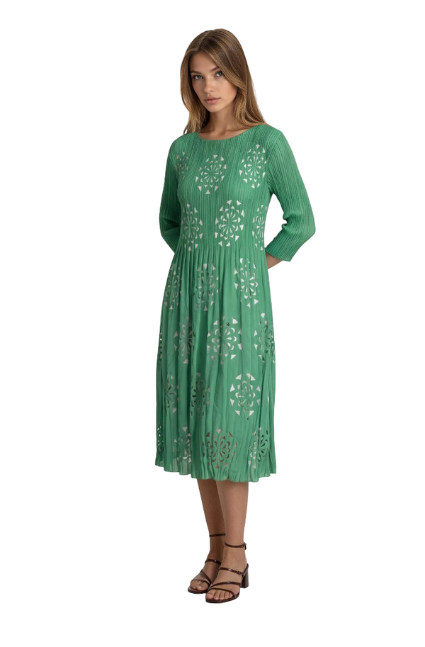 Elegant Pleated Midi Dress – DR1225