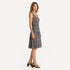Black Ivory Print Pleated Sleeveless Dress