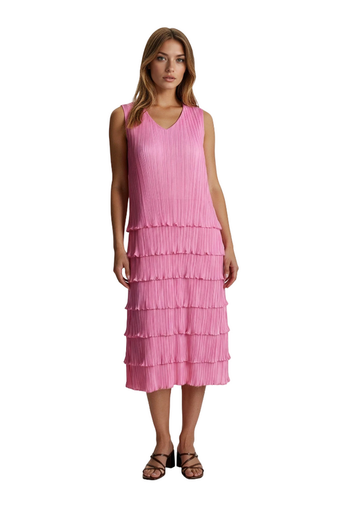 Sleeveless V-Ncekline Tired Dress - DR1350