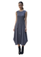 Sleeveless Layered Midi Dress - DR1515 Grey