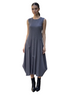 Sleeveless Layered Midi Dress - DR1515 Grey