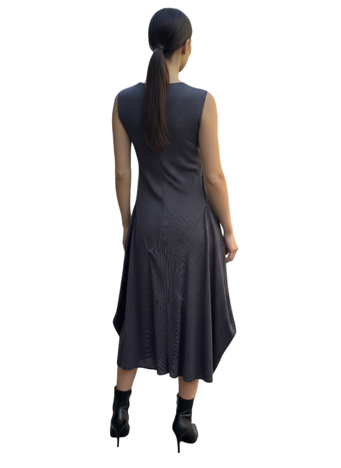 Sleeveless Layered Midi Dress - DR1515 Grey