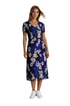 Green Floral Pleated Midi Dress- DR1618