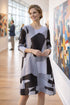 Modern Geometric Print A-Line Dress- DR1621