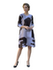 Modern Geometric Print A-Line Dress- DR1621