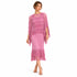 Beaded Fringe Poncho & Midi Dress 2-Piece Occasion Set