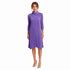 Elegant Lavender Pleated Midi Dress for Women
