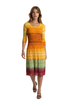Grey Pleated Print Midi Dress | Elegant Garden & Travel Dress