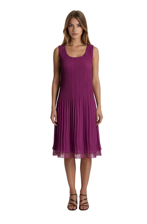 Pleated Bodice Crinkle Dress - DR320