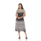 Sleeveless Print Crinkle Dress - DR457