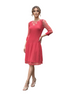Leaf Illusion 3/4 Sleeve Crinkle Dress - DR459
