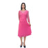 Leaf Illusion 3/4 Sleeve Crinkle Dress - DR459