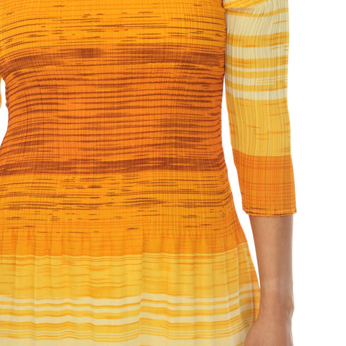 Grey Pleated Print Midi Dress | Elegant Garden & Travel Dress
