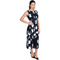 Print Maxi Crinkle Dress - Black and White