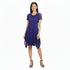 Cap Sleeve Illusion Pleated Dress - DR783