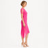 Cap Sleeve Illusion Pleated Dress