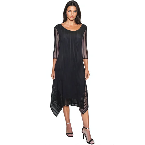 Illusion Stripe Crinkle Dress - DR830