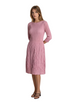 Micro-Pleat 3/4 Sleeve Midi Dress - DR842