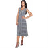 Sleeveless Strip Crinkle Dress - DR918
