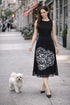 Sleeveless Rose Flower Midi Dress - DR925