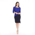 Modern Colorblock Midi Dress | Elegant Office & Evening Wear