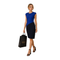 Sleeveless Elegant Two-Tone Blue Pleated Bodycon Dress - DR957