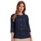 3/4 Sleeve ZigZag Jacket - JK1018 Sapphire