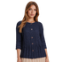 3/4 Sleeve ZigZag Jacket - JK1018 Sapphire