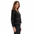 Black Textured Open Front Jacket