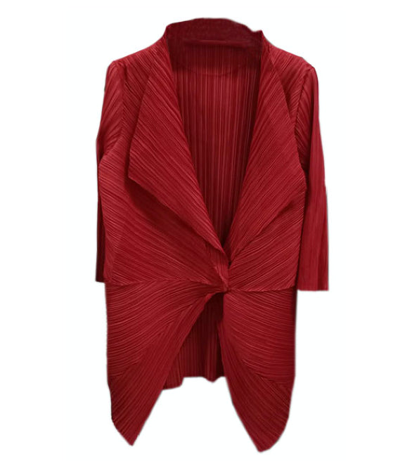 One Button Origami Crinkle Jacket - JK1107