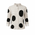 Ivory & Black Polka Dot Pleated Jacket