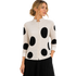 Ivory & Black Polka Dot Pleated Jacket