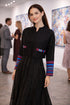 Elegant Cropped Jacket with Color Accent Sleeves | Modern Evening Jacket for Women