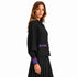 Elegant Cropped Jacket with Color Accent Sleeves | Modern Evening Jacket for Women