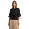 Black Pearl Button Pleated Sleeve Jacket - JK1238