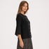 Black Pearl Button Pleated Sleeve Jacket - JK1238