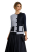 Modern Color Block Pleated Jacket with Black Midi Skirt Set