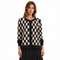 Black Beige Checkered Pleated Jacket