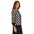 Black Beige Checkered Pleated Jacket