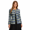 Blue Multi Color Pleated Jacket
