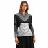 Multi Color Pleated Jacket, Black, Blue & Coral