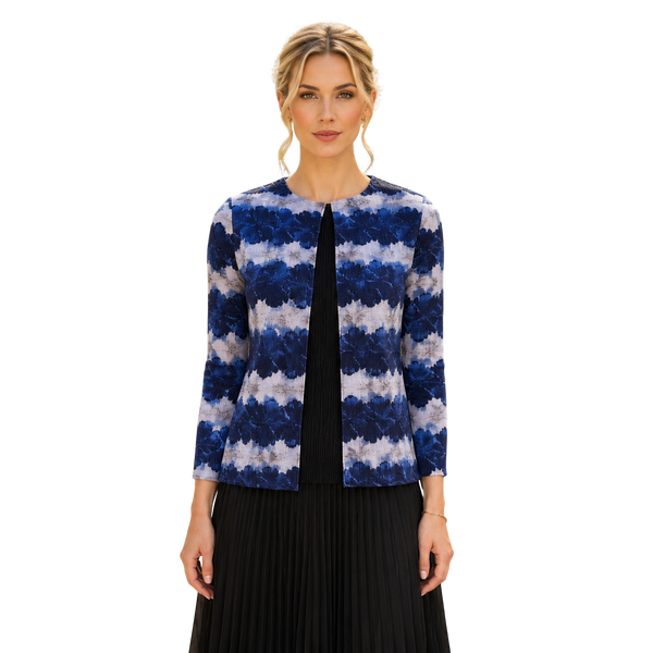 Midnight Bloom Pleated Print Jacket