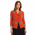 Rust Orange Dot Pleated Jacket