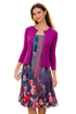 Elegant Magenta Cropped Jacket | Lightweight Women's Event Cardigan