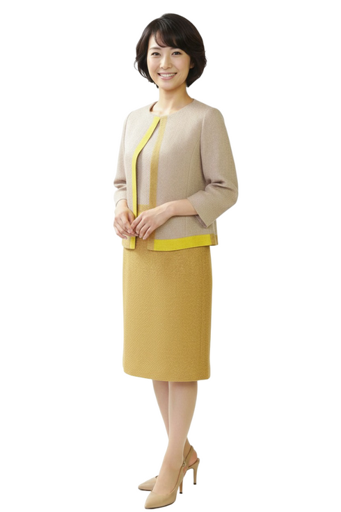 Multi Tone Crinkle Jacket - Dijon