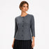 Solid Pleated Button Jacket, Navy & Grey